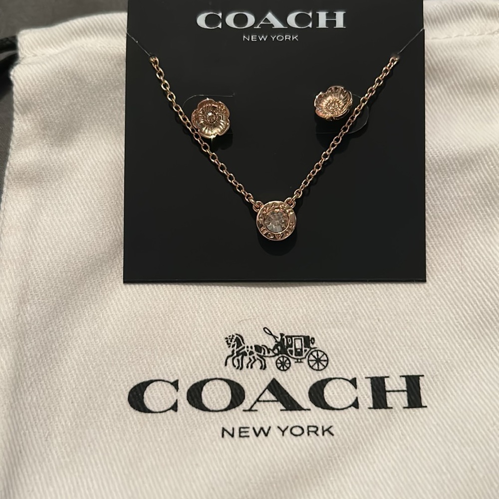 Coach Necklace and earrings set - Picture 3 of 3